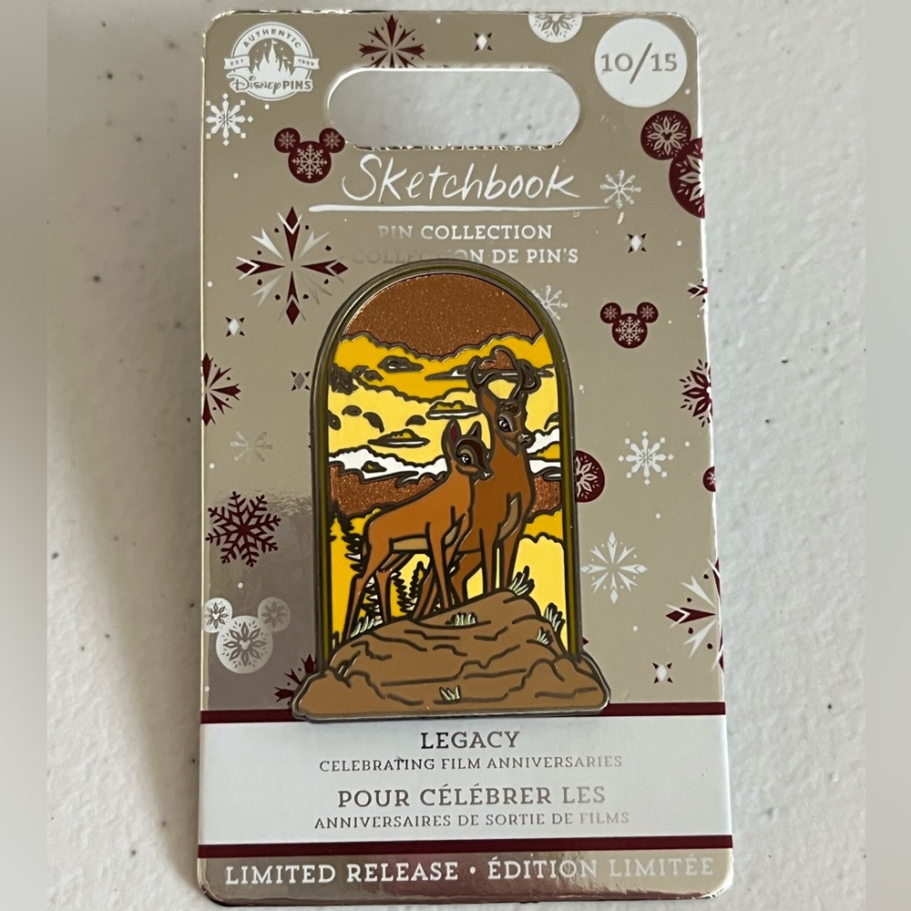 Disney Pin - Sketchbook Legacy Bambi Limited Release Pin NEW - Film Anniversary